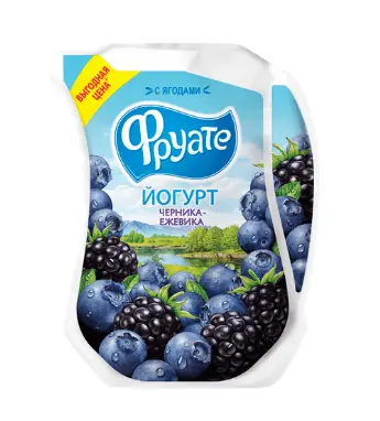 Йогурт питьевой Фруате черника-ежевика 1,5% 950 г