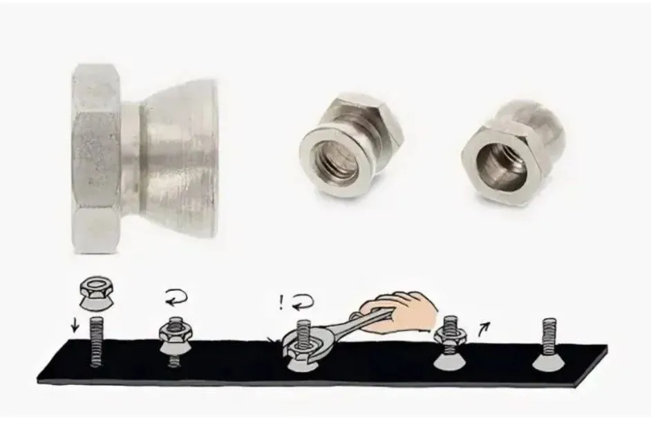 Гайка М6 антивандальная срывная из нержавейки