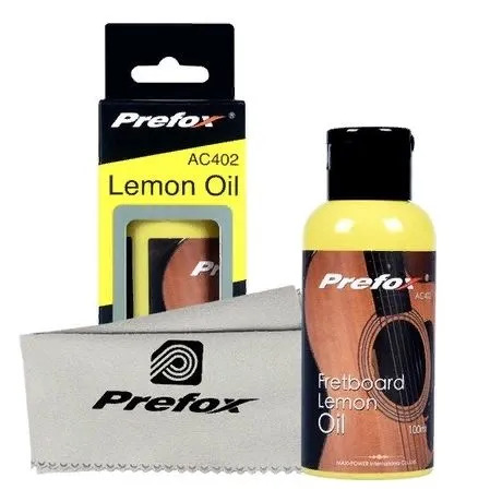 Комплект, лимонное масло для грифа 100ml плюс салфетка, Prefox AC402